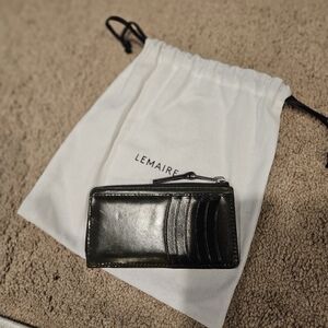 Lemaire Patina Zip Coin Card Holder